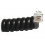 Cordon de combiné RJ9 - 1M (plats 3/3cm) - Noir