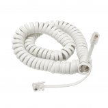 Cordon de combiné RJ9 - 1M (plats 3/3cm) - Blanc