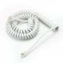 Cordon de combiné RJ9 - 1M (plats 3/12cm) - Blanc