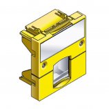 Infraplus Plastron RJ45 adaptable 45x45mm Jaune (Connectique)