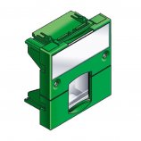 Infraplus Plastron RJ45 adaptable 45x45mm Vert (Connectique)