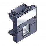 Infraplus Plastron RJ45 adaptable 45x45mm Gris foncé (Connectique)