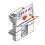 Infraplus Plastron RJ45 blanc 45x45mm (volet Incolore) (Connectique)