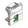 Infraplus Plastron RJ45 blanc 45x45mm (volet Vert) (Connectique)