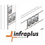 Infraplus Plastron RJ45 blanc adaptable 22.5x45mm (volet Incolore) (Connectique)