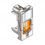 Infraplus Plastron RJ45 blanc adaptable 22.5x45mm (volet Orange) (Connectique)