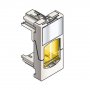 Infraplus Plastron RJ45 blanc 22.5x45mm (volet Jaune) (Connectique)