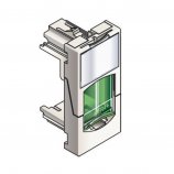 Infraplus Plastron RJ45 blanc 22.5x45mm (volet Vert) (Connectique)