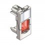 Infraplus Plastron RJ45 blanc 22.5x45mm (volet Rouge) (Connectique)