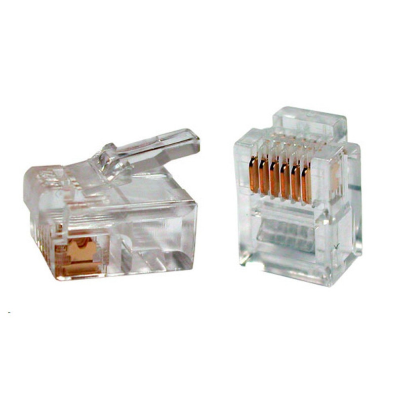 Connecteur RJ12 Mâle Droit RS PRO 6, Blindé, 1 ports