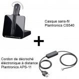 Plantronics CS540 + Décroché APS-11 Mitel (Aastra)