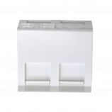 NGC Plastron 2x RJ45 incliné à 30° blanc 45x45mm