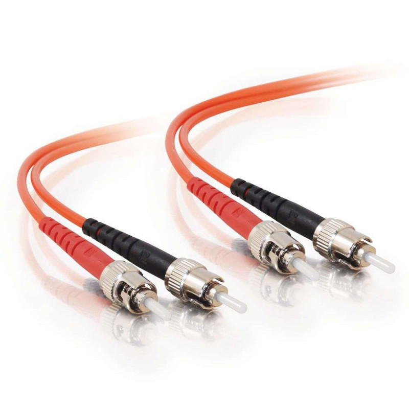 Câble Fibre Optique Duplex 3m - Multimode OM1 62.5/125 - Connecteurs ST Vers SC - Orange