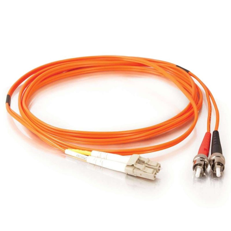 Jarretière optique duplex multimode OM2 50/125 LC-UPC/LC-UPC orange - 1 m