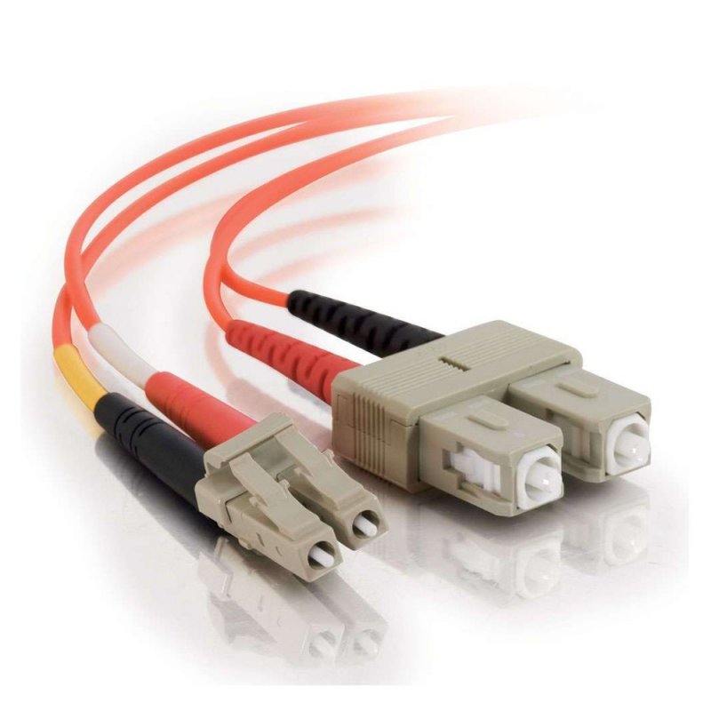 Câble Fibre Optique Duplex OM2 LC-ST 1m - 50/125 Multimode - LSZH
